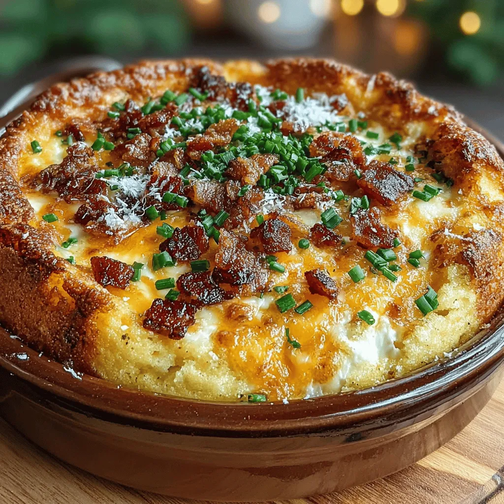 The Smoky Gouda & Bacon Grits Bake is a dish that embodies the essence of Southern comfort food. With its creamy texture, hearty ingredients, and rich flavors, it offers a delightful twist on the traditional grits casserole. This dish not only satisfies the palate but also warms the soul, making it a perfect choice for breakfast, brunch, or as a savory side dish at any gathering.