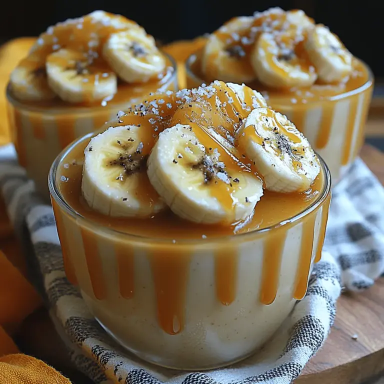 Silky Caramel Banana Panna Cotta is a luscious dessert that perfectly blends the rich creaminess of traditional panna cotta with the sweet, tropical notes of bananas and the indulgent flavor of caramel. This Italian-inspired dessert has gained immense popularity in various cuisines around the world, notably for its smooth texture and versatility. With its elegant presentation and delightful taste, panna cotta serves as a sophisticated treat for any occasion, be it a formal dinner party or a casual family gathering.