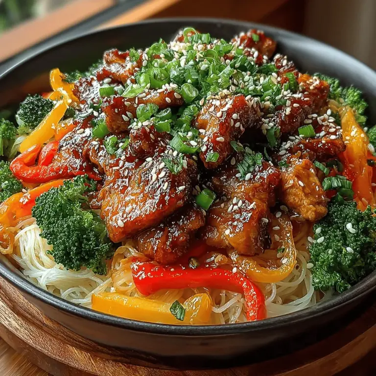 If you’re looking for a dish that perfectly balances sweet and savory flavors, look no further than Sweet & Savory Sticky Teriyaki Chicken Noodle Bowls. This delightful recipe brings together succulent chicken thighs glazed in a rich teriyaki sauce, served over a bed of tender rice noodles and vibrant vegetables. Each bite offers a flavorful explosion that makes it a favorite for family dinners and meal prep alike.