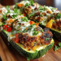 Stuffed and Sizzling Zucchini Boats: A Deliciously Healthy Recipe