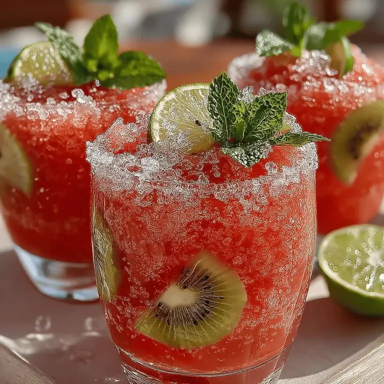 As the sun blazes and temperatures soar, there's nothing quite like a slushie to cool you down and invigorate your senses. These delightful frozen beverages have gained immense popularity during the warm months, offering a refreshing respite from the heat. Among the myriad of flavors available, the combination of watermelon and kiwi stands out for its vibrant taste and health benefits. This recipe for Refreshing Frozen Watermelon Kiwi Slushies not only tantalizes your taste buds but also packs a nutritional punch, making it the perfect summer treat.