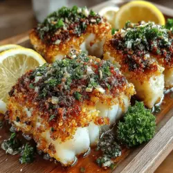 Zesty Crunch Garlic Lemon Cod