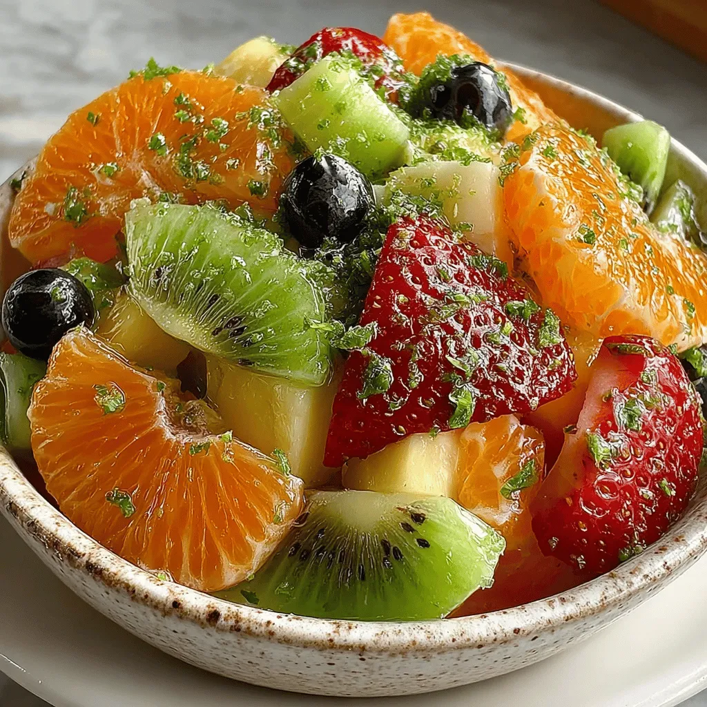 The fruit selection in the Refreshing Citrus Mint Fruit Salad is purposeful, with each fruit contributing its own health benefits: