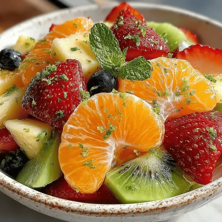 The fruit selection in the Refreshing Citrus Mint Fruit Salad is purposeful, with each fruit contributing its own health benefits: