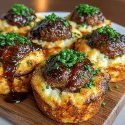 Sticky BBQ Meatball & Mashed Potato Muffins: A Culinary Delight
