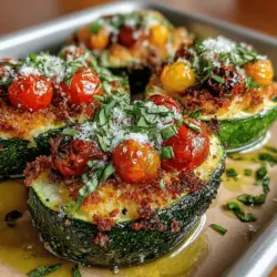 Cheesy Delight: Baked Parmesan Zucchini Boats