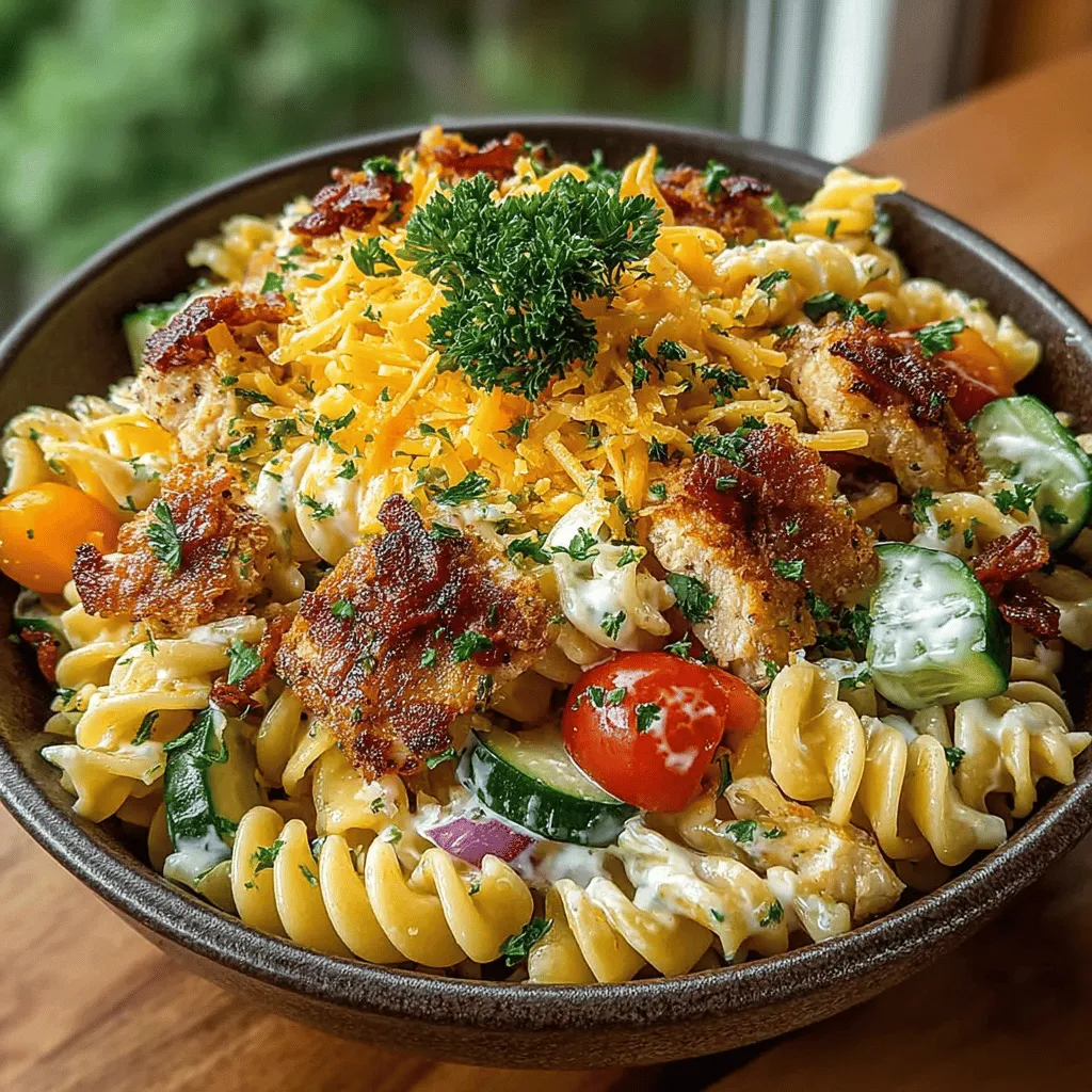 Pasta salads have become a staple at gatherings, picnics, and potlucks, offering a delightful way to combine flavors and textures into a single dish. Among the myriad of pasta salad recipes available, the Chillin' Chicken Bacon Ranch Pasta Salad stands out for its satisfying mix of savory chicken, crispy bacon, fresh vegetables, and a creamy ranch dressing. This dish is not only delicious but also incredibly versatile, allowing it to shine at any event, whether it’s a casual summer barbecue or an elegant dinner party.