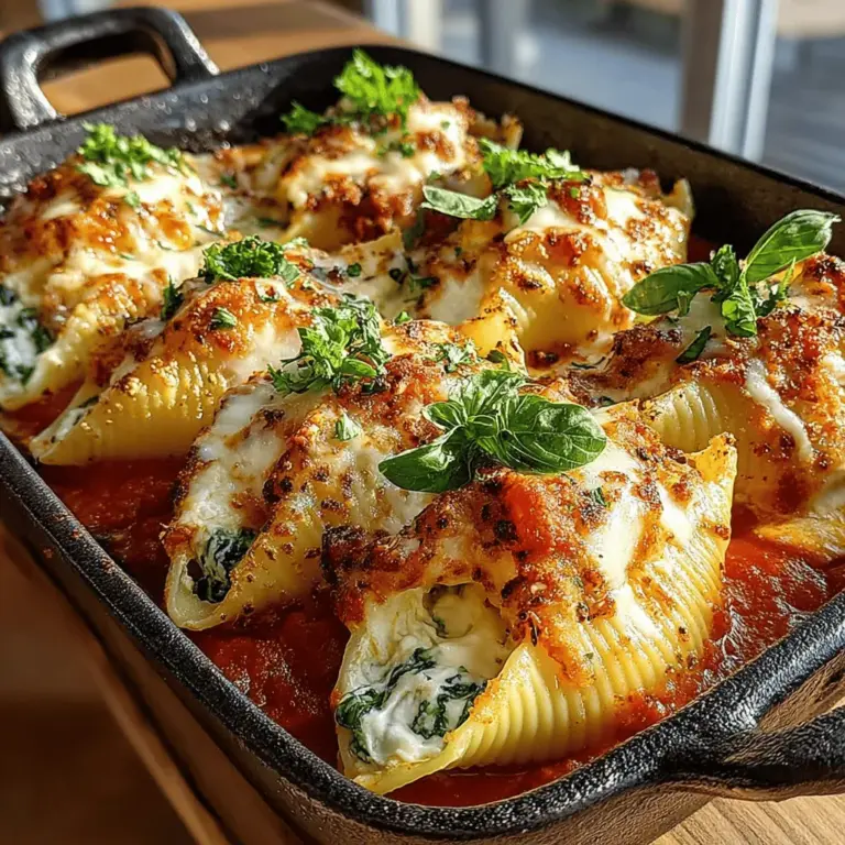 Delve into the delightful world of comfort food with our Spinach & Ricotta Dream Shells. This recipe beautifully combines the creamy richness of ricotta and cream cheese with the earthy flavor of fresh spinach, all encased in tender jumbo pasta shells. Perfect for family dinners or special occasions, this dish not only satisfies the taste buds but also provides a healthy dose of greens. In this article, we will explore the origins of this dish, the health benefits of its key ingredients, and a step-by-step guide to creating this mouthwatering meal.