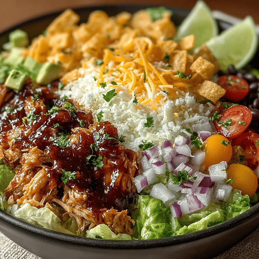 Cilantro is a key ingredient in the Smoky BBQ Chicken Chopped Salad, providing a fresh, vibrant flavor that enhances the overall dish. Its slightly citrusy and herbal notes perfectly complement the smokiness of the BBQ chicken, balancing the richness of the salad. However, cilantro can be polarizing; some people absolutely love it, while others find its taste soapy. If you or your guests fall into the latter category, consider substituting cilantro with fresh parsley or mint for a similar freshness without the distinctive flavor of cilantro. Another alternative could be to use a squeeze of lime juice to brighten the salad instead.