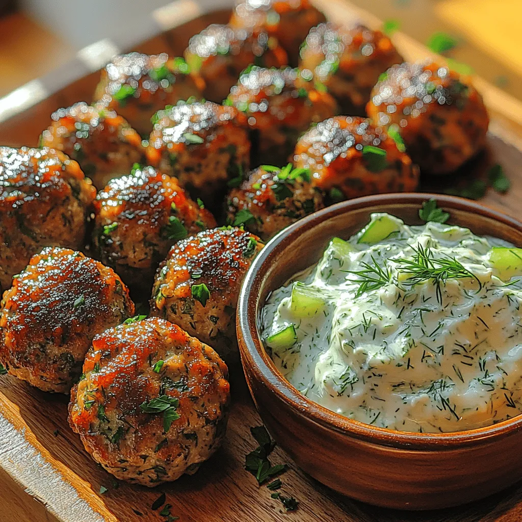 Tangy Tzatziki Turkey Meatballs present a delightful fusion of flavors that not only tantalizes the palate but also offers a nutritious alternative to heavier meat dishes. In a world where health-conscious choices are paramount, these meatballs stand out as a delicious and wholesome option. Ground turkey, the star ingredient, is a lean protein source that makes these meatballs lighter without compromising on flavor. Enhanced by a refreshing homemade tzatziki sauce, this dish is perfect for a variety of occasions—from family dinners to meal prep sessions, and even casual gatherings with friends.