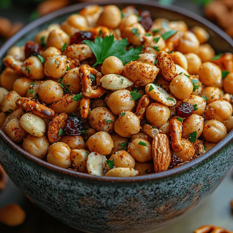 If you’re on the lookout for a snack that perfectly balances health with flavor, look no further than the Crunchy Chickpea Fiesta Mix. This delightful blend not only satisfies your cravings but also packs a nutritious punch, making it an ideal choice for health-conscious snackers. Whether you’re gearing up for a cozy movie night, hosting a lively gathering, or simply seeking a wholesome treat to munch on throughout the day, this recipe is sure to become a staple in your culinary arsenal.