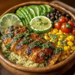 Zesty Lime Cilantro Chicken Bowls