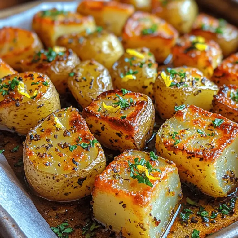 Crispy Lemon Herb Potato Cubes are a delightful addition to any meal, offering a perfect blend of flavors and textures. With their golden, crispy exterior and tender inside, these potato cubes are not just a side dish; they can also serve as a satisfying snack or a standout component in a larger feast. The appeal of these crispy potato cubes lies not only in their taste but also in their versatility. Whether served alongside grilled meats, as part of a vegetarian platter, or even enjoyed on their own with a tangy dipping sauce, they are bound to impress.