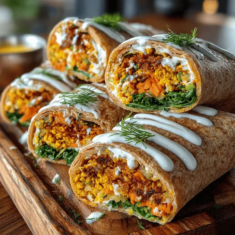 In the ever-evolving landscape of modern cuisine, the Spiced Chickpea & Carrot Wraps with Yogurt Sauce stand out as a vibrant and nutritious option. These wraps embody a delightful balance of flavors and textures, making them not only a feast for the eyes but also a wholesome meal choice. With fresh ingredients at the forefront, this recipe promises to deliver an array of health benefits while satisfying your taste buds.