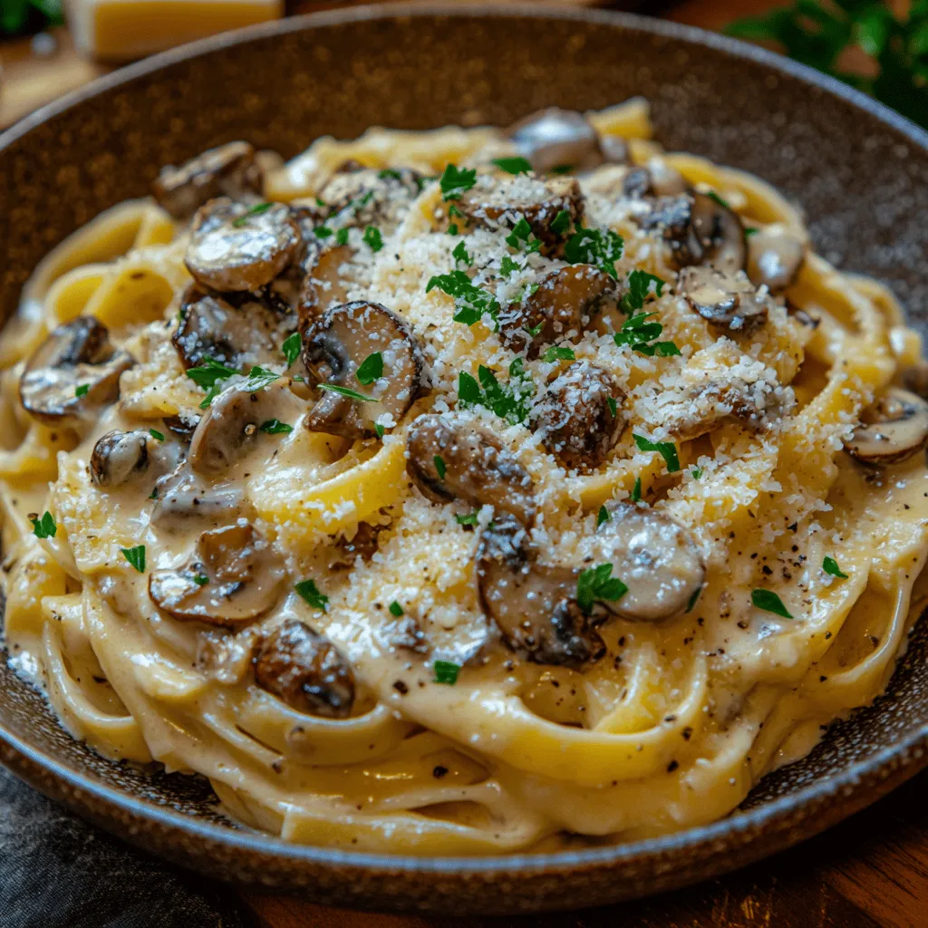 When it comes to selecting the perfect pasta for your Creamy Wild Mushroom Pasta, the choices often boil down to fettuccine or tagliatelle. Both options are excellent candidates for creamy sauces, but they each offer distinct textures that can elevate your dish. Fettuccine, with its flat and wide shape, provides a substantial surface area that allows the sauce to cling beautifully, ensuring each bite is packed with flavor. On the other hand, tagliatelle, which is slightly thinner but still ribbon-like, offers a delicate mouthfeel that pairs harmoniously with the richness of the cream. Whichever you choose, ensure that your pasta is of high quality; fresh pasta is always preferable but dried pasta can work wonderfully in a pinch.