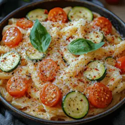 Creamy Zucchini Tomato Pasta is more than just a meal; it's a celebration of flavors and a comforting dish that can elevate your dining experience. This recipe combines the lush creaminess of a rich sauce with the fresh, vibrant tastes of zucchini and tomatoes, making it a perfect choice for anyone looking to indulge in a delicious, wholesome dish. Whether you're cooking for a busy weeknight dinner or hosting a casual gathering with friends, this pasta dish is sure to impress.