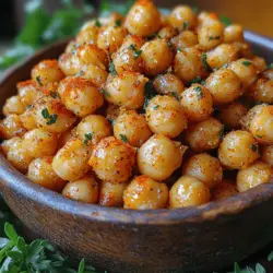 Once your chickpeas are coated with the rich blend of spices and seasonings, it's time to spread them on a baking sheet. This step is crucial for achieving that perfect crunchiness. Here’s how to do it: