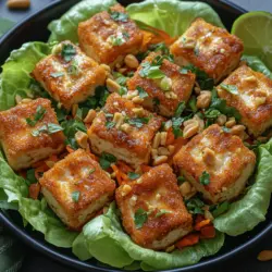 If you're looking for a fresh and exciting addition to your meal repertoire, look no further than Crunchy Tofu Peanut Lettuce Cups. This dish combines the satisfying texture of crispy tofu with a medley of vibrant vegetables, all wrapped in crisp lettuce leaves. Not only is it a visually appealing dish, but it is also packed with nutrition, making it an excellent choice for anyone looking to incorporate more plant-based meals into their diet.