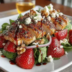 Balsamic Roasted Strawberry Chicken Salad