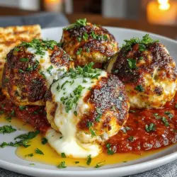 Cheesy Delights: Baked Mozzarella Stuffed Turkey Meatballs