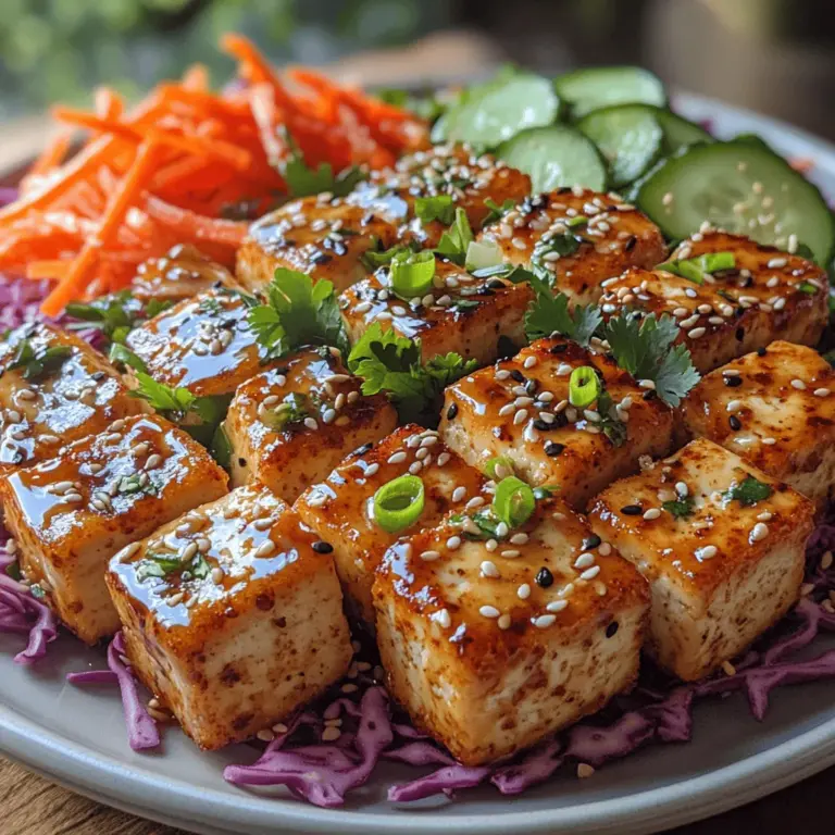 In the realm of healthy eating, the Crunchy Sesame Tofu Salad stands out as a vibrant and nutritious option that appeals to both seasoned vegetarians and those simply looking to incorporate more plant-based meals into their diets. This salad is not only a feast for the eyes with its colorful ingredients but also a delightful combination of textures and flavors that make it a satisfying main dish or a refreshing side. As plant-based diets gain traction around the world, this recipe encapsulates the essence of healthy eating without sacrificing taste, making it an excellent choice for anyone seeking a wholesome meal.