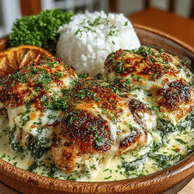 In the realm of comfort food, few dishes can rival the sumptuousness of Creamy Spinach Artichoke Chicken Delight. This recipe combines tender chicken with a rich, creamy sauce infused with vibrant spinach and artichokes, creating a meal that is both satisfying and easy to prepare. The harmony of flavors and textures in this dish makes it a standout option for a variety of occasions, whether you’re looking for a quick and delicious weeknight dinner or a dish to impress your guests during a special gathering.