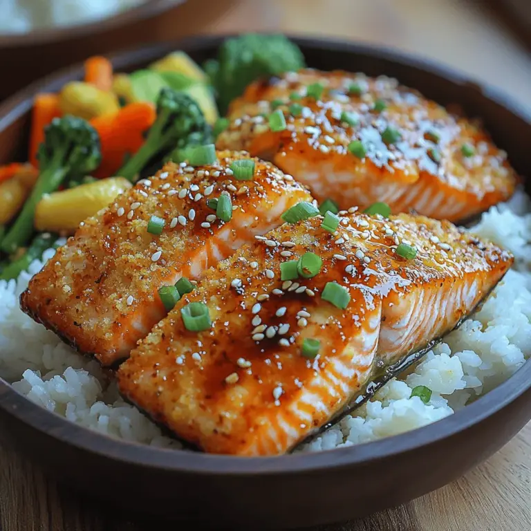 If you’re on the lookout for a dish that combines vibrant flavors, health benefits, and cooking convenience, look no further than our Crispy Teriyaki Air-Fried Salmon recipe. This dish highlights the tender, rich taste of salmon, expertly complemented by the sweet and savory notes of teriyaki sauce. With the air fryer as your secret weapon, you can achieve a perfectly crispy exterior without the added oil typically required for frying.
