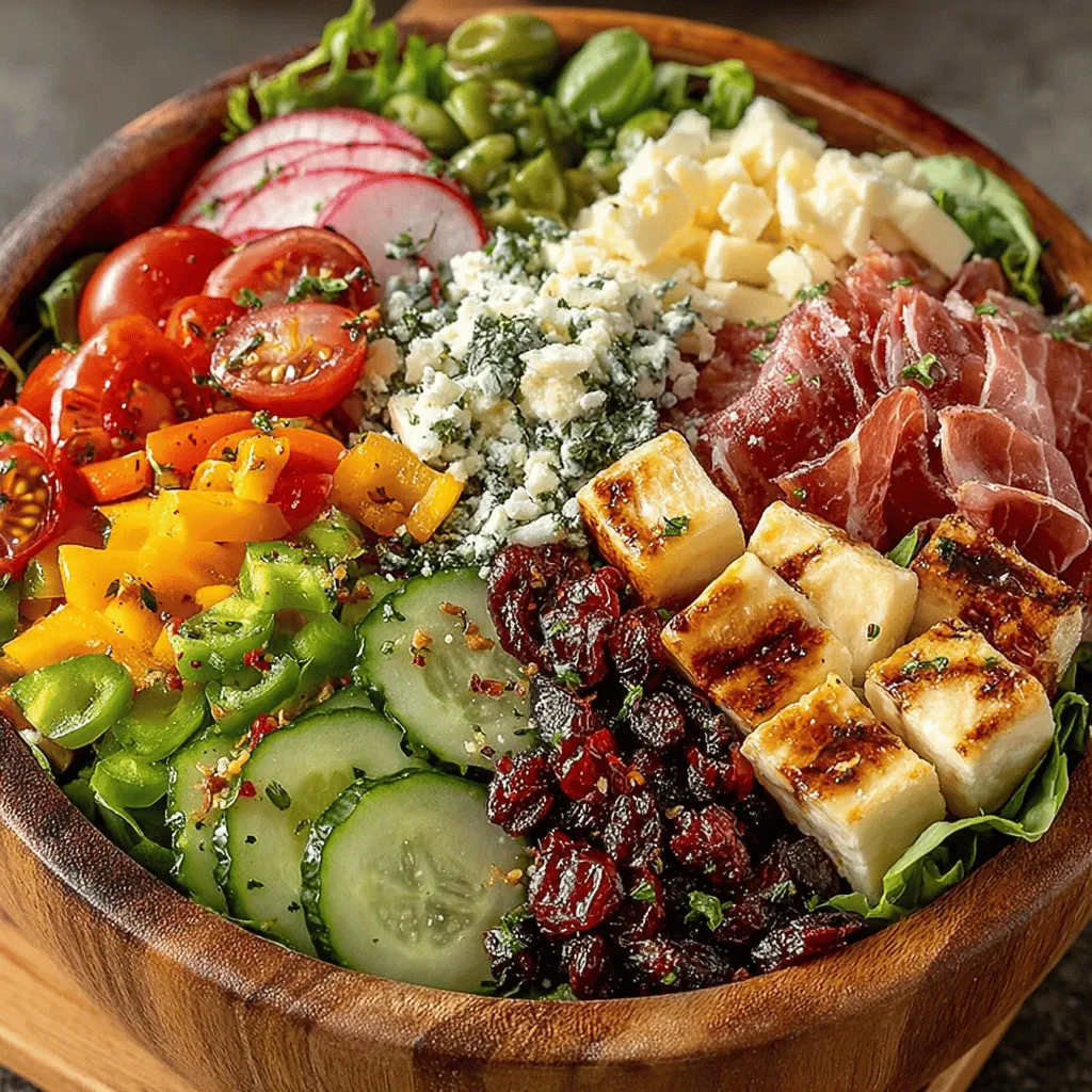 In recent years, the charcuterie board has evolved from a simple appetizer to a centerpiece of social gatherings, celebrated for its stunning visual appeal and diverse flavors. Now, a new trend is emerging that combines the art of charcuterie with the freshness of a salad, resulting in the Vibrant Veggie Charcuterie Salad Bowl. This innovative dish marries the best of both worlds, offering a colorful and nutritious meal that is perfect for any occasion—be it a casual lunch, a sophisticated dinner party, or a wholesome meal prep option.