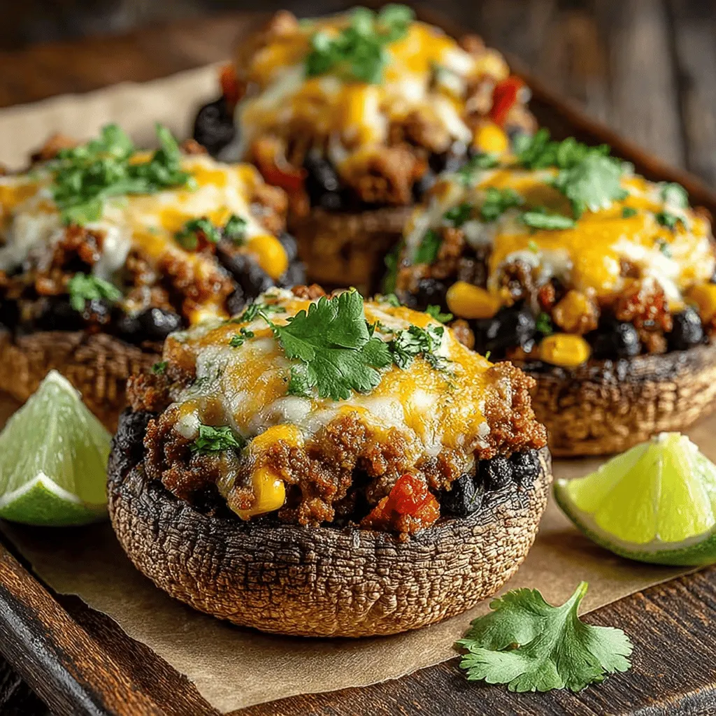 When it comes to culinary creativity, few dishes can rival the delightful fusion of Mini Taco Stuffed Portobellos. This innovative recipe marries the beloved flavors of tacos with the hearty, earthy essence of portobello mushrooms, creating a dish that's not only delicious but also visually appealing. Imagine sinking your teeth into a tender mushroom cap, brimming with seasoned filling and garnished with fresh toppings. It's a dish that captures the essence of comfort food while offering a healthy twist, making it perfect for any occasion.