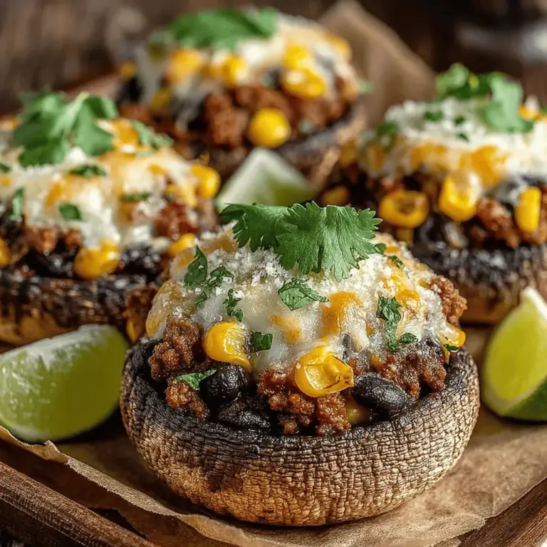 When it comes to culinary creativity, few dishes can rival the delightful fusion of Mini Taco Stuffed Portobellos. This innovative recipe marries the beloved flavors of tacos with the hearty, earthy essence of portobello mushrooms, creating a dish that's not only delicious but also visually appealing. Imagine sinking your teeth into a tender mushroom cap, brimming with seasoned filling and garnished with fresh toppings. It's a dish that captures the essence of comfort food while offering a healthy twist, making it perfect for any occasion.