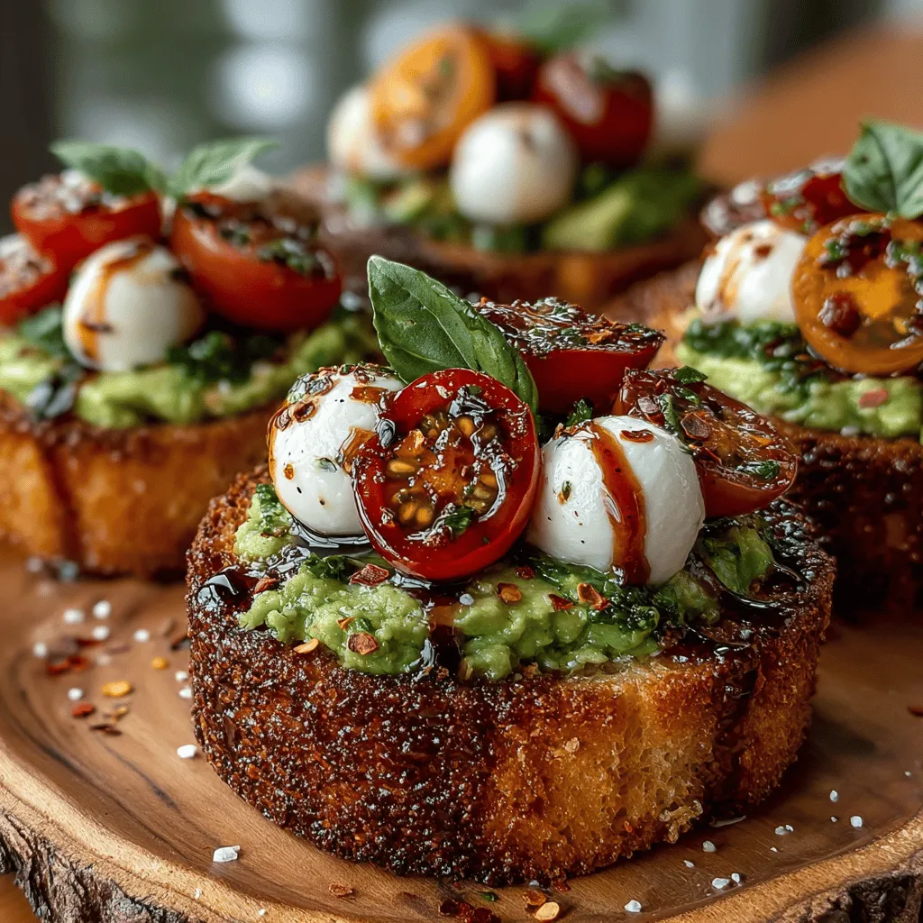 To create the perfect base for your Mini Caprese Avocado Toast Cups, begin with ripe avocados. The ideal avocado should yield slightly to gentle pressure when squeezed, indicating it is ready for mashing. Cut the avocado in half, remove the pit, and scoop the flesh into a mixing bowl.