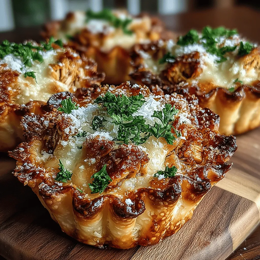 When it comes to appetizers that are both easy to prepare and incredibly delicious, Mini Chicken Alfredo Wonton Pies stand out as a perfect choice. These bite-sized delights combine the creamy, comforting flavors of traditional chicken Alfredo with the satisfying crunch of wonton wrappers, making them an irresistible option for any gathering. Whether you're hosting a casual family get-together, planning a game night with friends, or looking for a unique dish to impress guests at a party, these wonton pies are sure to be a hit.