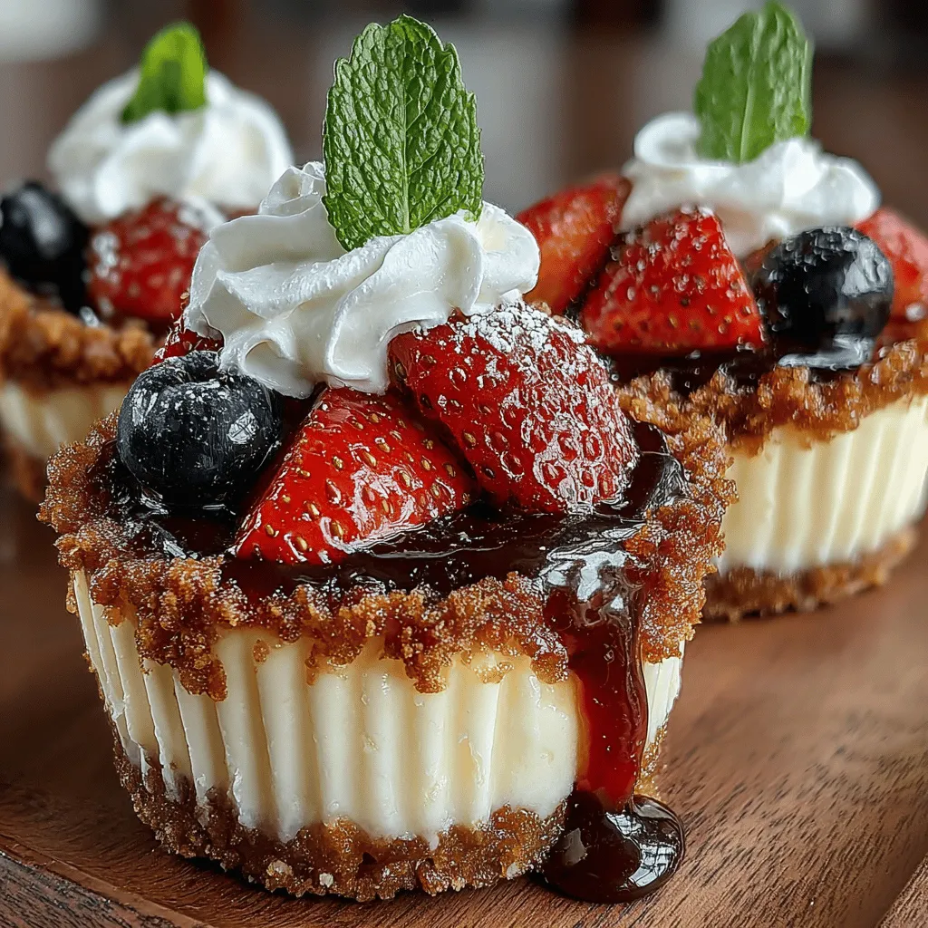 When it comes to dessert, few options can match the perfect balance of elegance and simplicity that Mini Cheesecake Cups provide. These delightful treats are not only visually appealing but also serve as the ideal sweet finish to any meal or gathering. Their individual servings make them a popular choice for parties, potlucks, and family gatherings, allowing guests to enjoy a rich, creamy cheesecake without the need for slicing and serving a larger cake. The combination of the luscious cheesecake base topped with fresh mixed berries creates a harmonious blend of flavors and textures that is sure to please any palate.