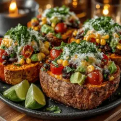 Baked Sweet Potato Taco Skins