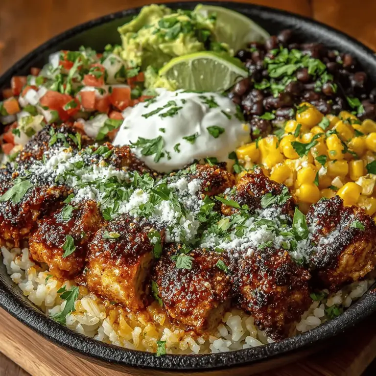 In the world of quick and satisfying meals, burrito bowls have carved out a special place. They are not only versatile but also offer a delightful combination of flavors and textures, making them a favorite among food enthusiasts. The Sizzling Chili Chicken Burrito Bowls, in particular, stand out for their vibrant flavors and nutritious ingredients. This dish brings together seasoned chicken, hearty grains, and fresh toppings, all harmonizing in a single bowl.