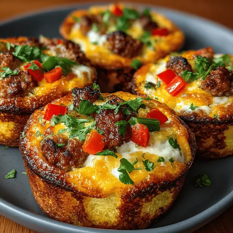 Start your day off right with our Hatch Chili Breakfast Casserole Cups, a delightful fusion of flavors that promises to elevate your morning routine. These individual portions are not only easy to prepare but also incredibly satisfying, seamlessly combining the rich taste of eggs with the spicy kick of Hatch green chilies. Perfect for breakfast or brunch gatherings, these casserole cups are versatile enough to cater to various palates, making them an excellent choice for family meals or entertaining guests.