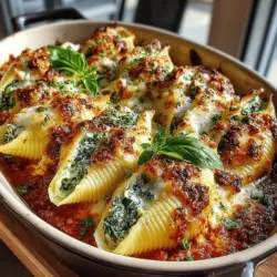 Cheesy Zucchini & Spinach Stuffed Shells