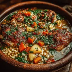 Heartwarming Fall Crockpot Chicken and Barley Stew