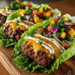 In today's health-conscious world, many individuals are seeking out alternatives to traditional meals that align with their dietary goals. The shift towards healthy eating has sparked a significant interest in low-carb and gluten-free options, leading to the rise of creative substitutes for classic dishes. One such innovative recipe that has gained popularity is the Mini Cheeseburger Lettuce Wrap Stacks. These bite-sized delights provide all the indulgent flavors of a cheeseburger without the extra carbohydrates, making them a fabulous choice for anyone looking to maintain a balanced diet while satisfying their cravings.