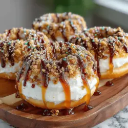 In the world of desserts, few combinations can match the charm of a donut and the refreshing taste of yogurt. Enter the Frozen Yogurt Apple Pie Donut Coins, a unique creation that marries the indulgence of a classic donut with the wholesome goodness of Greek yogurt and the delightful flavors of apple pie. This innovative treat is not just a feast for the eyes; it’s a healthier alternative that satisfies sweet cravings without the guilt.