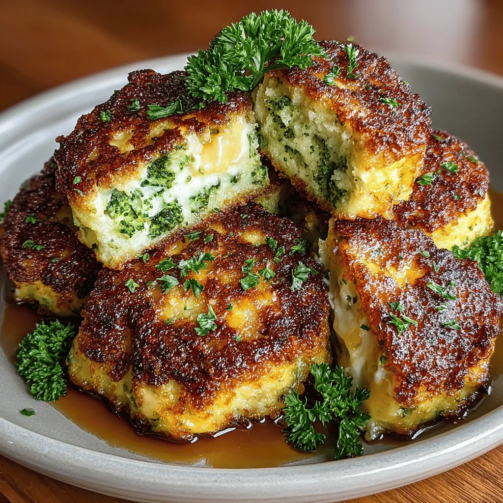 Cheesy Broccoli Mashed Potato Cakes Recipe