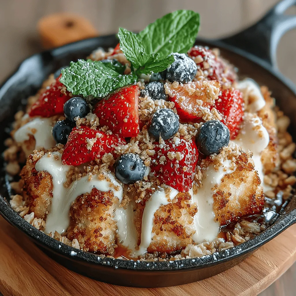 To achieve a smooth and creamy texture for the Fruity Fiesta Chicken Skillet, start by selecting a high-quality cream cheese. Allow it to sit at room temperature for about 30 minutes before mixing. This step softens the cream cheese, making it easier to blend without lumps.