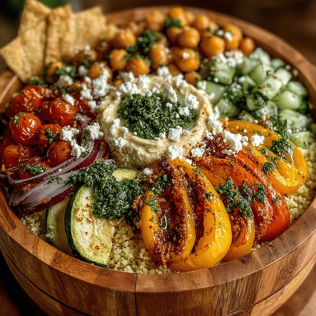 To start your Mediterranean Delight: Veggie and Couscous Bowls, preheat your oven to 400°F (200°C). This temperature is perfect for roasting vegetables, allowing them to caramelize while retaining their natural sweetness and nutrients. While the oven heats up, prepare your baking sheet by lining it with parchment paper or a silicone baking mat. This step prevents the veggies from sticking and makes cleanup a breeze.