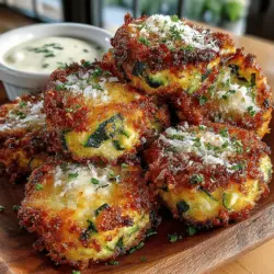 Zucchini is more than just a versatile vegetable; it is a nutritional powerhouse that plays a crucial role in the success of Crispy Zucchini Ranch Snack Bites. Low in calories yet high in essential vitamins and minerals, zucchini is an excellent addition to any diet. It is particularly rich in vitamin C, which supports the immune system, and vitamin A, which is vital for maintaining healthy vision. Additionally, zucchini contains antioxidants that help combat oxidative stress in the body.