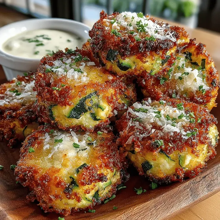 Zucchini is more than just a versatile vegetable; it is a nutritional powerhouse that plays a crucial role in the success of Crispy Zucchini Ranch Snack Bites. Low in calories yet high in essential vitamins and minerals, zucchini is an excellent addition to any diet. It is particularly rich in vitamin C, which supports the immune system, and vitamin A, which is vital for maintaining healthy vision. Additionally, zucchini contains antioxidants that help combat oxidative stress in the body.