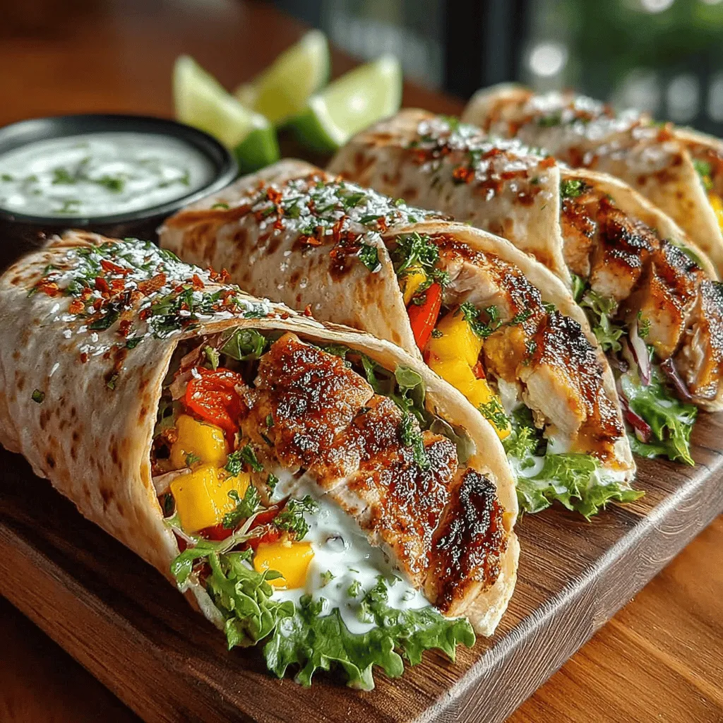 If you’re searching for a dish that marries the vibrant flavors of tropical fruits with wholesome ingredients, look no further than the Tropical Bliss Mango Basil Chicken Wraps. This recipe showcases an invigorating combination of tender grilled chicken, sweet ripe mango, fragrant basil, and crisp mixed greens, all wrapped up in a nutritious whole wheat or spinach tortilla. It’s not just a meal; it’s a culinary adventure that transports your taste buds straight to a sun-soaked beach paradise.