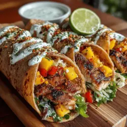 Tropical Bliss Mango Basil Chicken Wraps: A Flavorful Delight