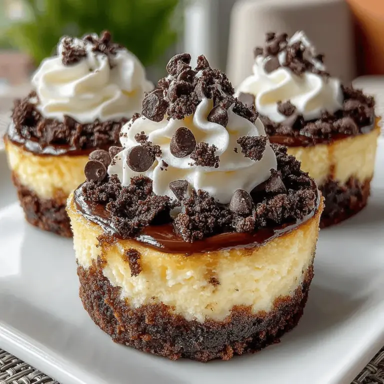 Indulging in a decadent dessert doesn’t have to be complicated, and Oreo Delight Mini Cheesecakes are the perfect example. These delightful bite-sized treats bring together the rich flavors of cream cheese and the iconic taste of Oreo cookies, making them a hit at any gathering. Whether you're celebrating a birthday, hosting a holiday party, or simply satisfying a sweet tooth, these mini cheesecakes offer a perfect balance of flavors and textures. The creamy cheesecake filling atop a crunchy Oreo crust creates a delectable contrast that is hard to resist.