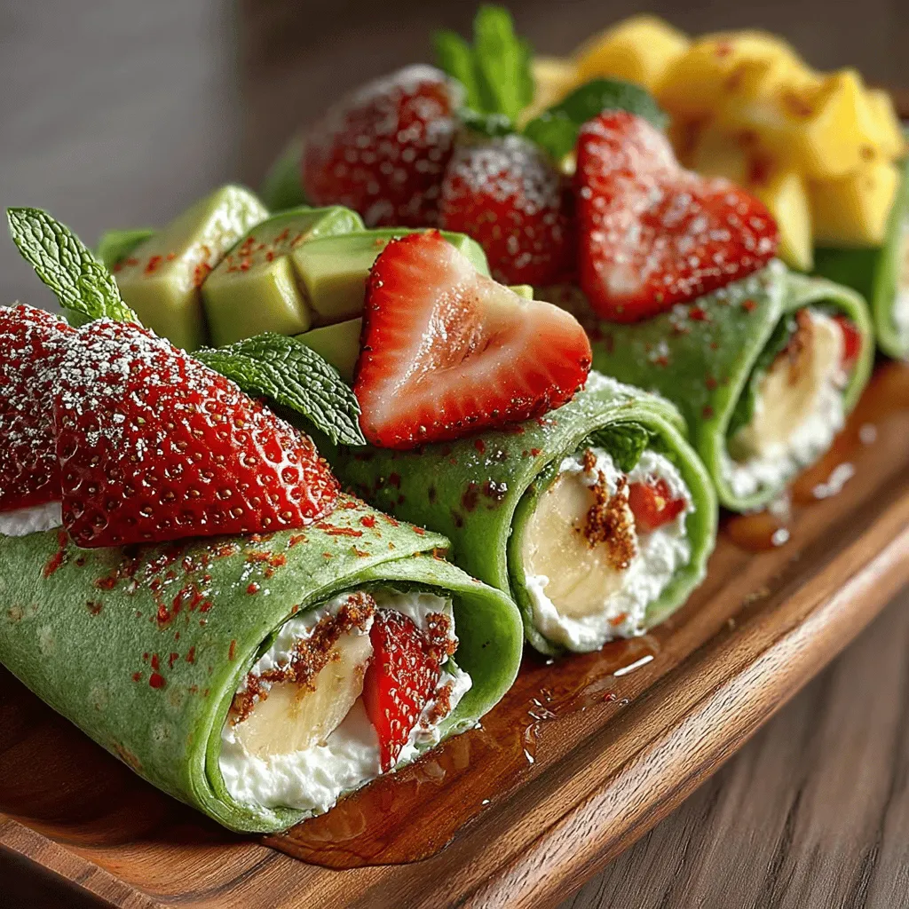 Sweet and Spicy Fruit Wraps are a unique culinary creation that beautifully marries the sweetness of fresh fruits with a hint of spice, delivering an explosion of flavors with every bite. This recipe is not only a treat for the taste buds but also a feast for the eyes, making it a perfect addition to any gathering, picnic, or even a simple family meal. The combination of juicy fruits and a spicy kick creates a mouth-watering experience that can satisfy a variety of palates, whether you're hosting a summer party or looking for a quick, healthy snack.