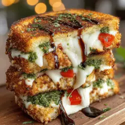Pesto Chicken Caprese Grilled Sandwich